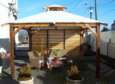 Pergola avec clairvoies en kit